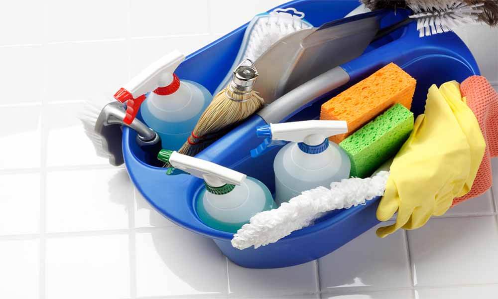 Gather all the Cleaning Supplies in One Place